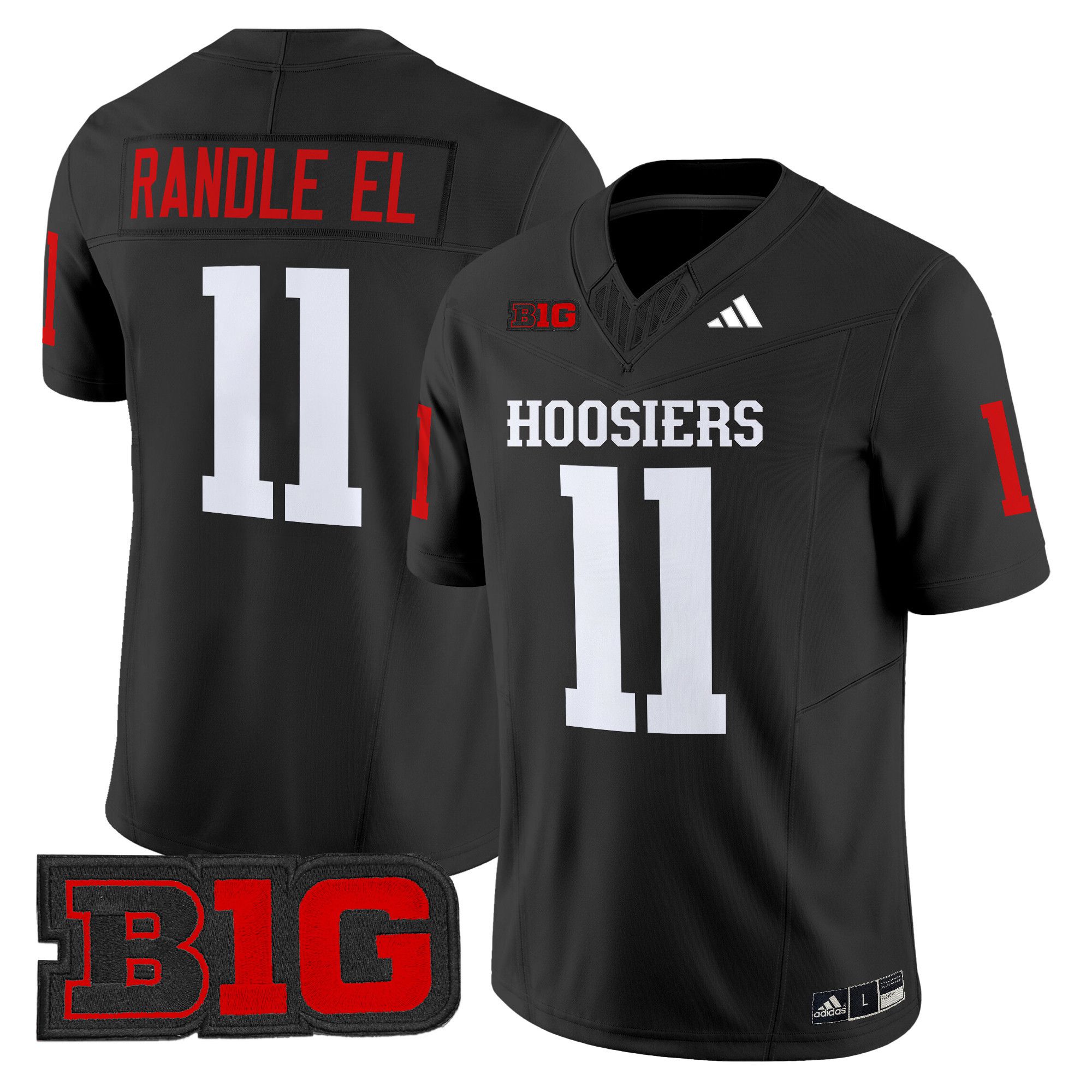 Men Indiana Hoosiers 11 Randle el Black 2024 Vapor Limited NCAA Jersey style 1